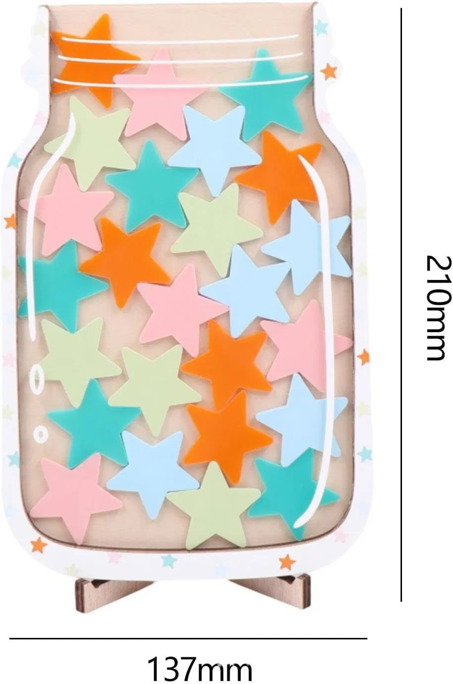 Star Reward Jar Incentive for Whiteboard Teaching Bedtime Routine Decor Ez29992