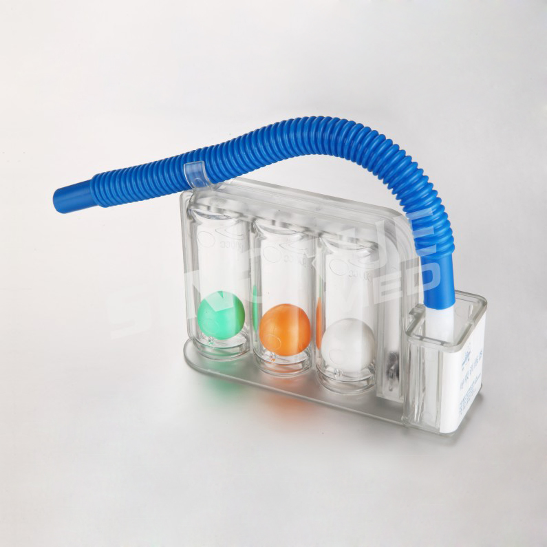 Hospital Medical 3 Ball Incentive Spirometer Respiratory Exerciser