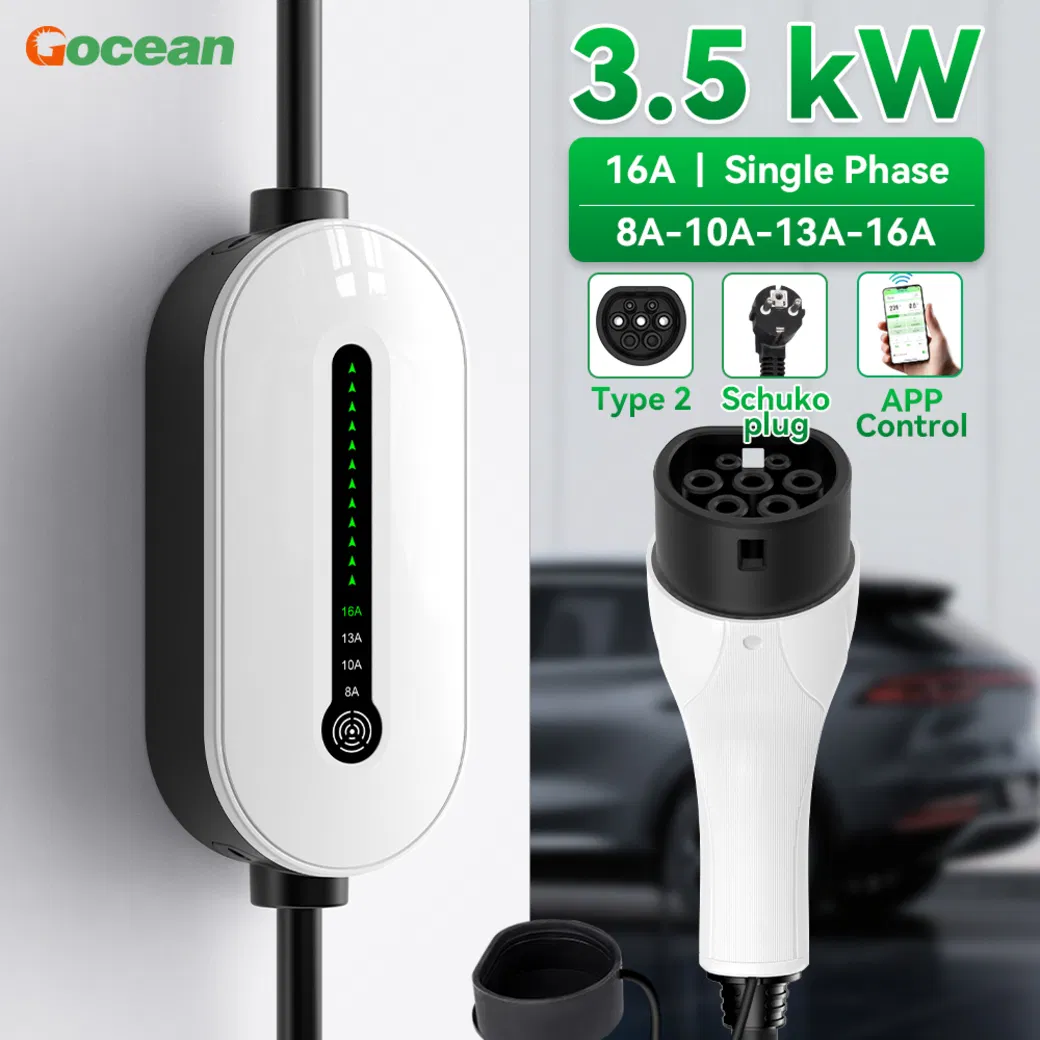 Safety Electric Vehicle Charging Station Portable EV Charger Portable EV Charger 16A