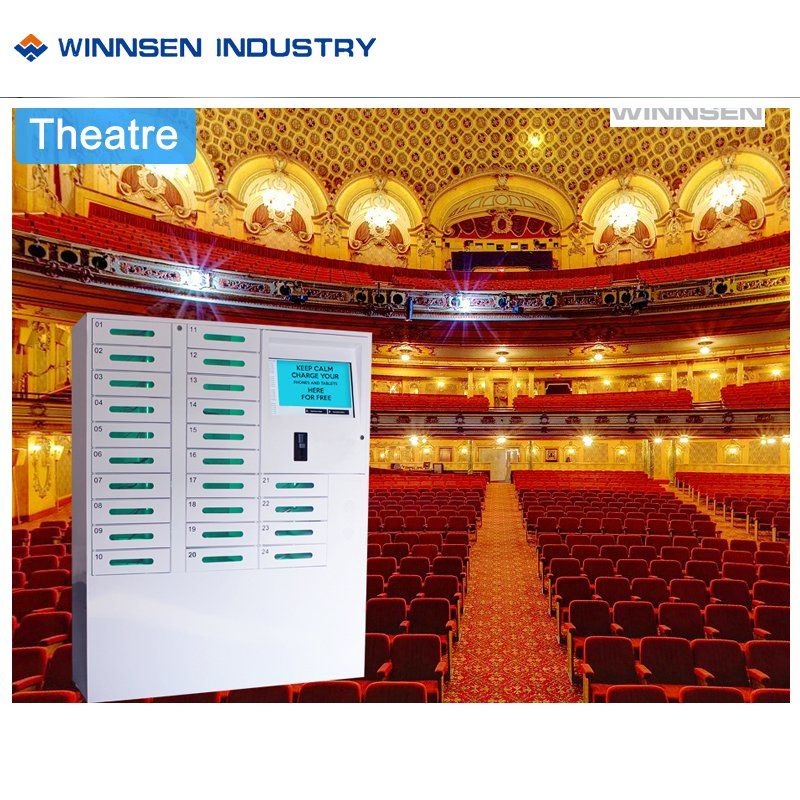 Newest 24 Doors Coin Operated Mobile Charging Public Mobile Phone