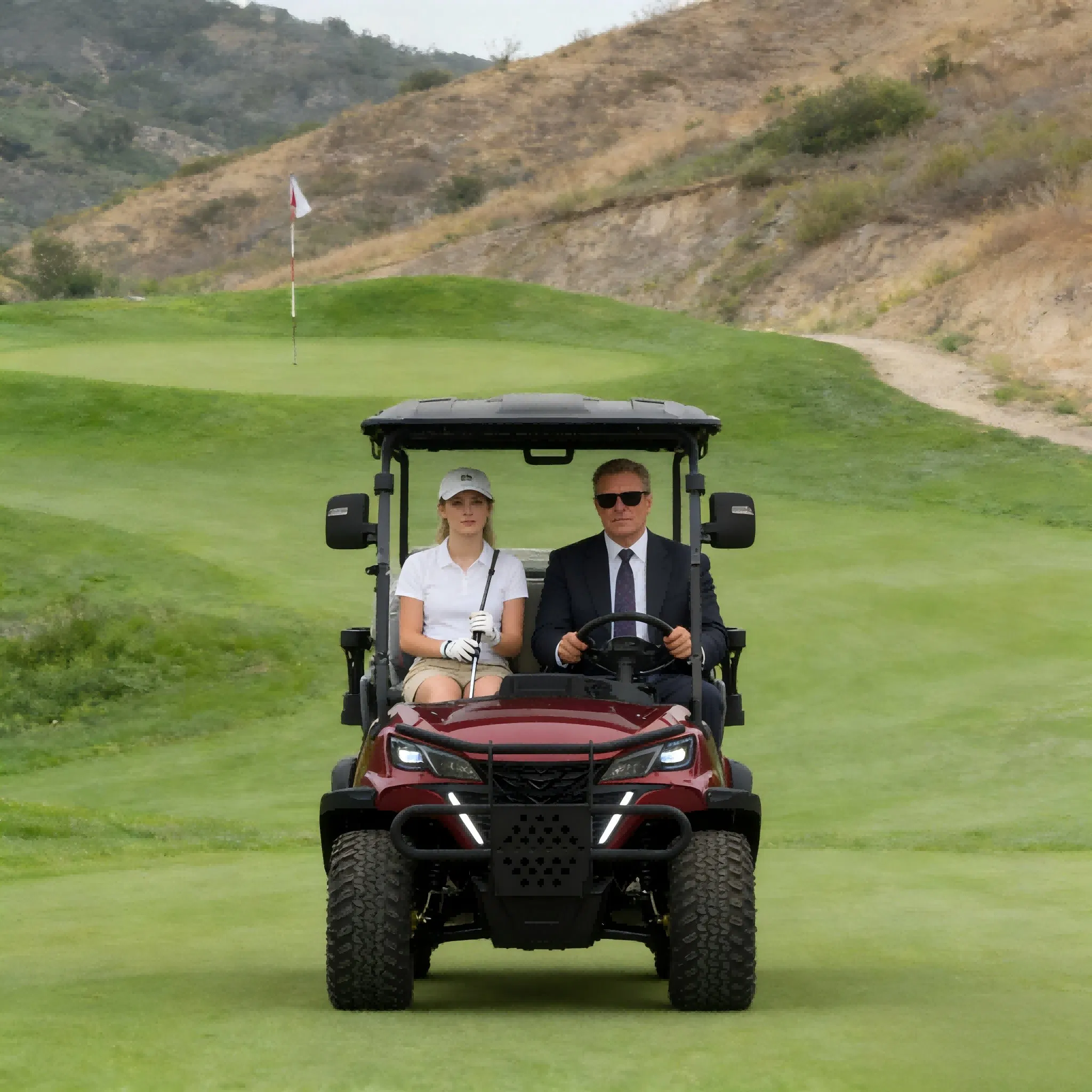 Electric Terrain Golf Cart with Quiet Motor Operation Through Peaceful Driving Experience