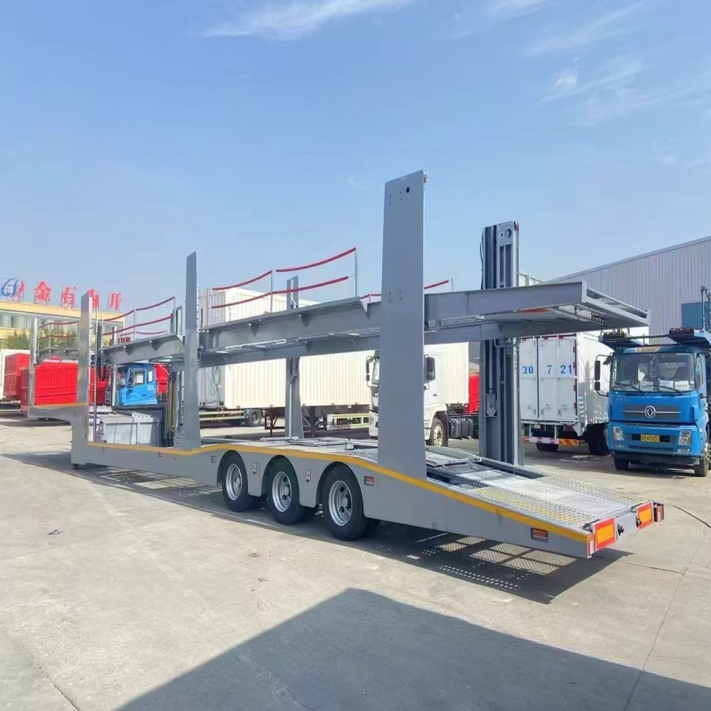 2/3axles 8/10/12 Cars Transport Tractor Semi Towing Double Deck Car Carrier Trailer