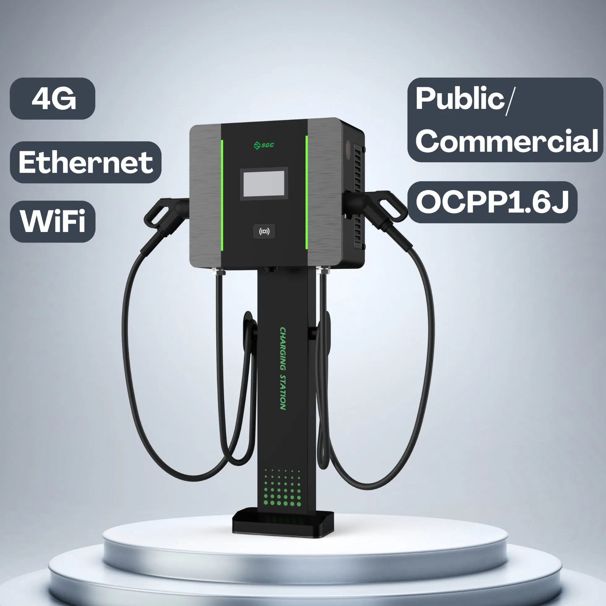 Compact Double-Guns 40kw DC EV Charger for Public and Fleet Use with CCS2 Gbt