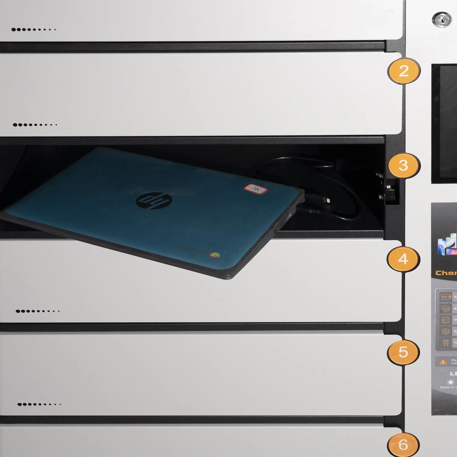 7 Way Charging Locker for Laptops and Tablets in Public Place