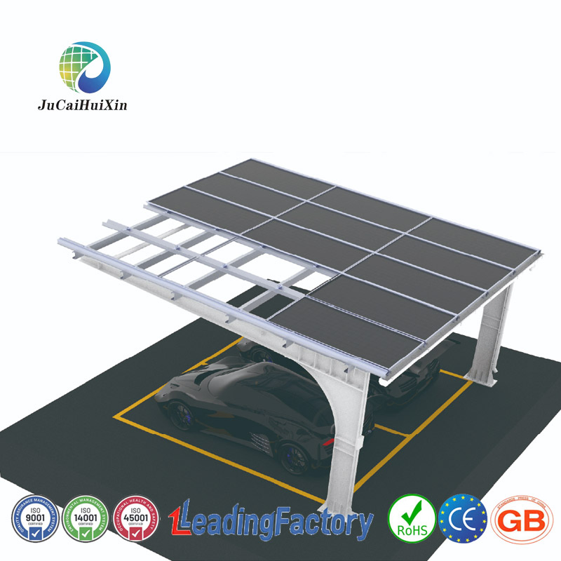 Safety Anti-Slip Surface Commercial Solar Parking EV Charging Carport Parking