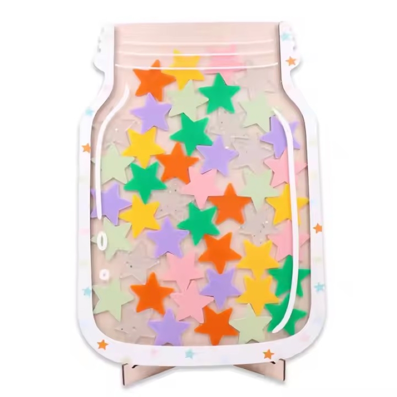 Star Reward Jar Incentive for Whiteboard Teaching Bedtime Routine Decor Ez29992