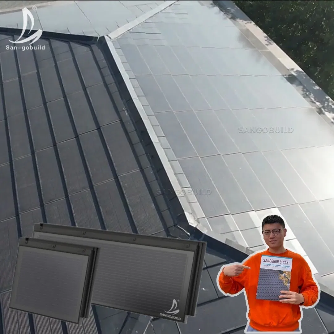 Energy Saving Home PV Solar Panel System Power Generation Sustainability Photovoltaic Solar Roof Tile