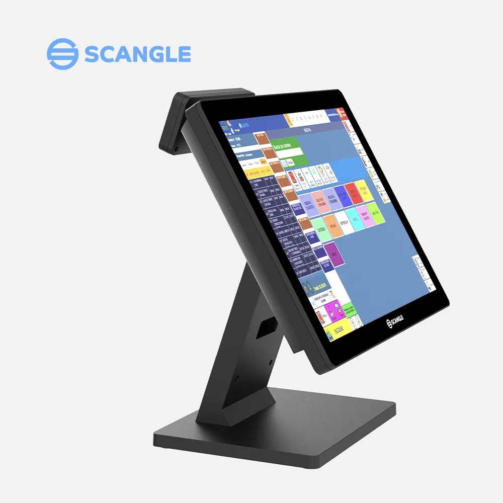 15" All in One Touch Screen Dual Screen POS System