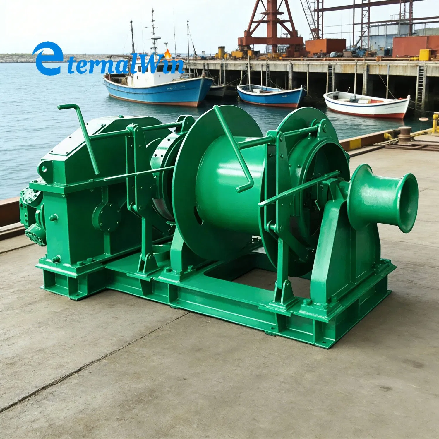 Ocean Shipyard Diesel Hydraulic Anchor Mooring Winches/ Ship Boat Deck Electric Slipway Marine Towing Winch for Vessel Barge