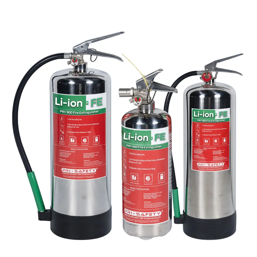 EV Battery Charging Infrastructure Fire Extinguisher Stainless Steel Extinguisher Lithium-Ion Fires