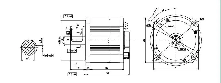 Servo Motor Technical Drawing