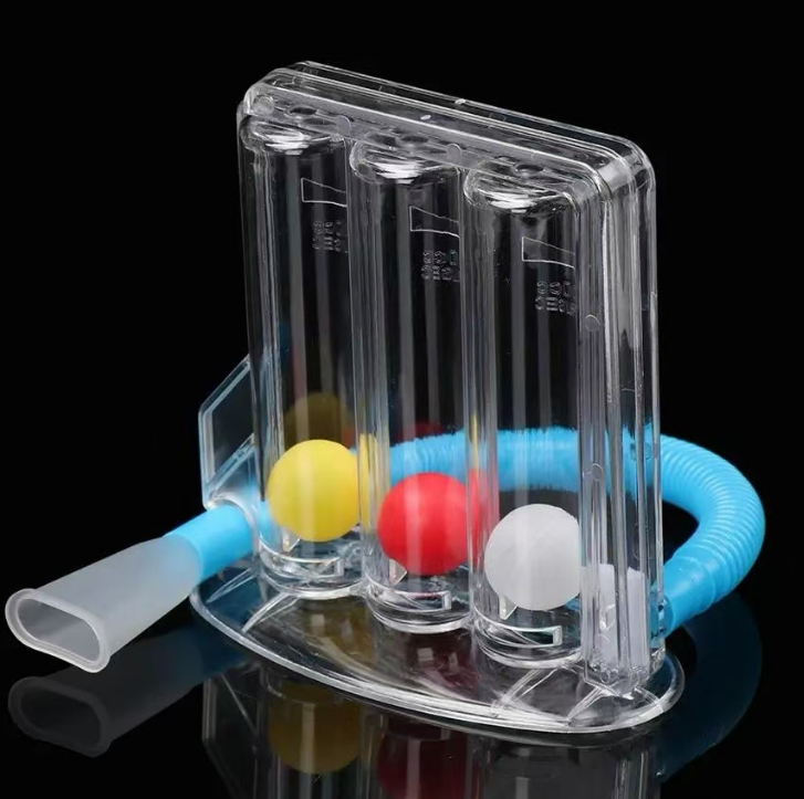 Lung Exercise Device Respiratory Exerciser 3 Ball Spirometer Plastic Medical Incentive Breathing