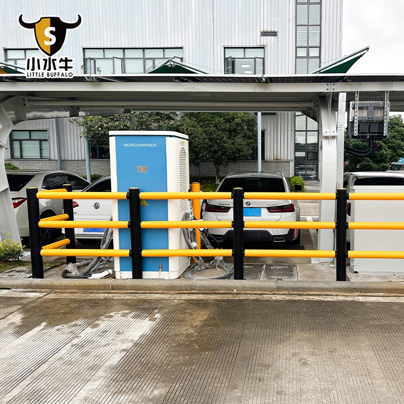 Flexible Traffic Safety Barrier for EV Charging Station Protection