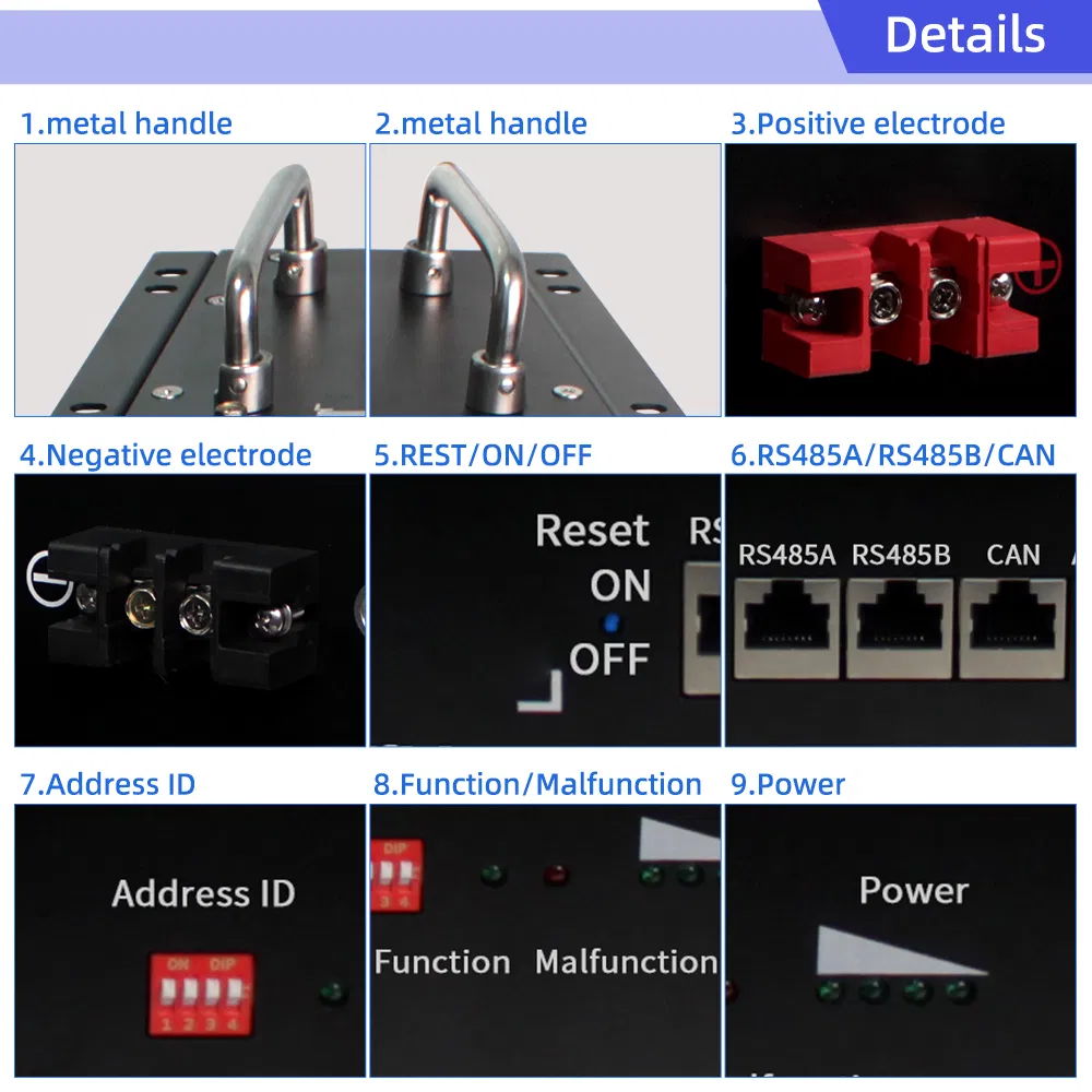 Stackable 48V 200ah Solar Lithium Battery Pack for Home Energy Storage, Power Tools and EV Conversion Kits