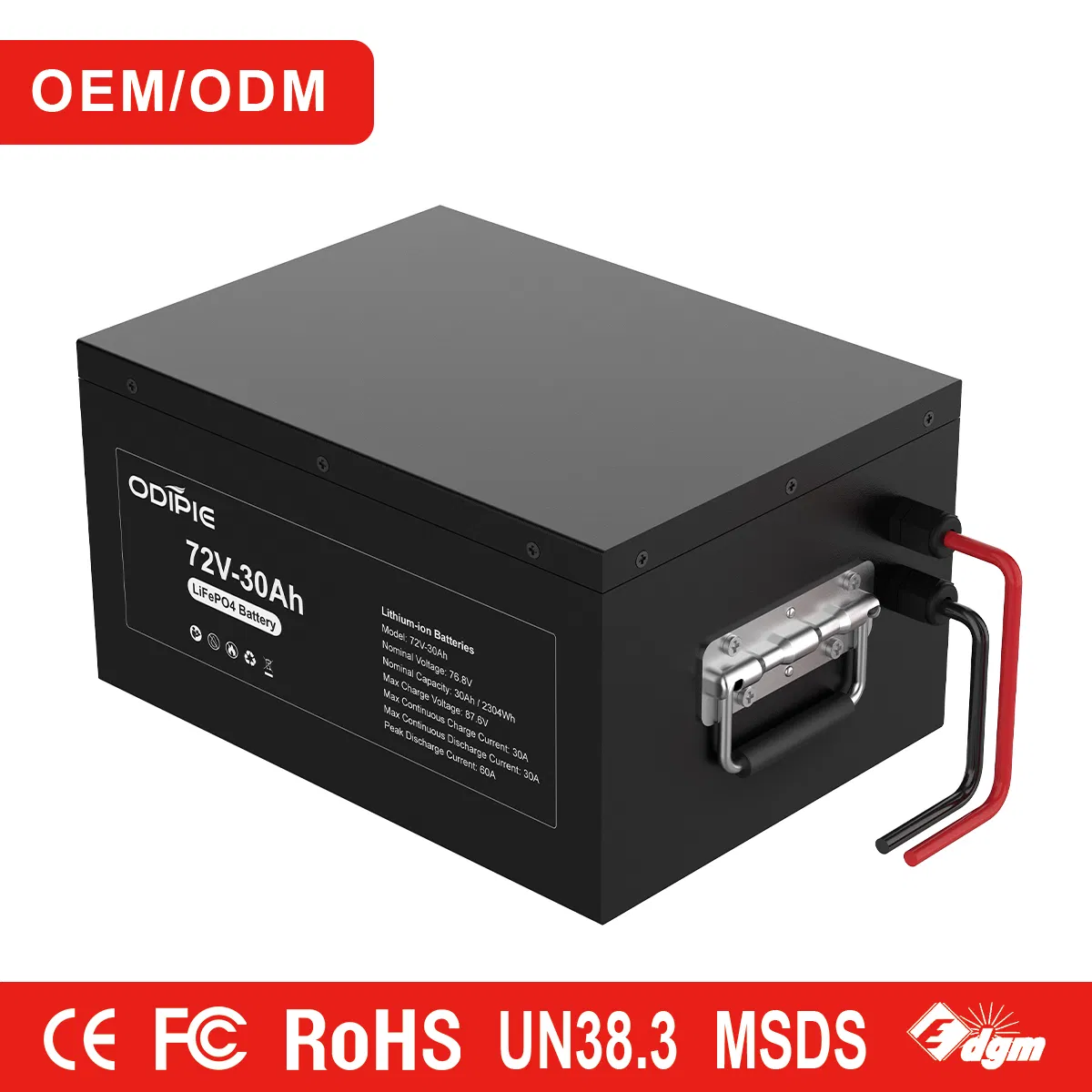 72V 30ah High Capacity Li-ion Battery Pack for E-Motorcycle, Electric Bike &amp; EV Conversion