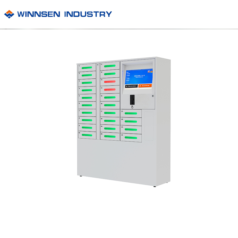 Newest 24 Doors Coin Operated Mobile Charging Public Mobile Phone