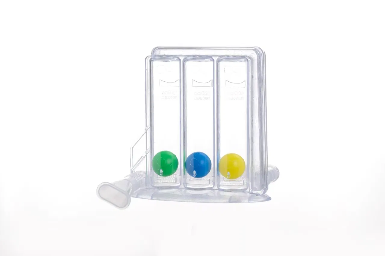Lung Exercise Device Respiratory Exerciser 3 Ball Spirometer Plastic Medical Incentive Breathing