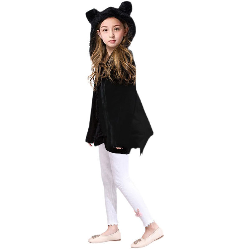 2025 New Halloween Children's Clothing Bat Cloak Cloak Catwoman Dress Party Cosplay Performance Dress