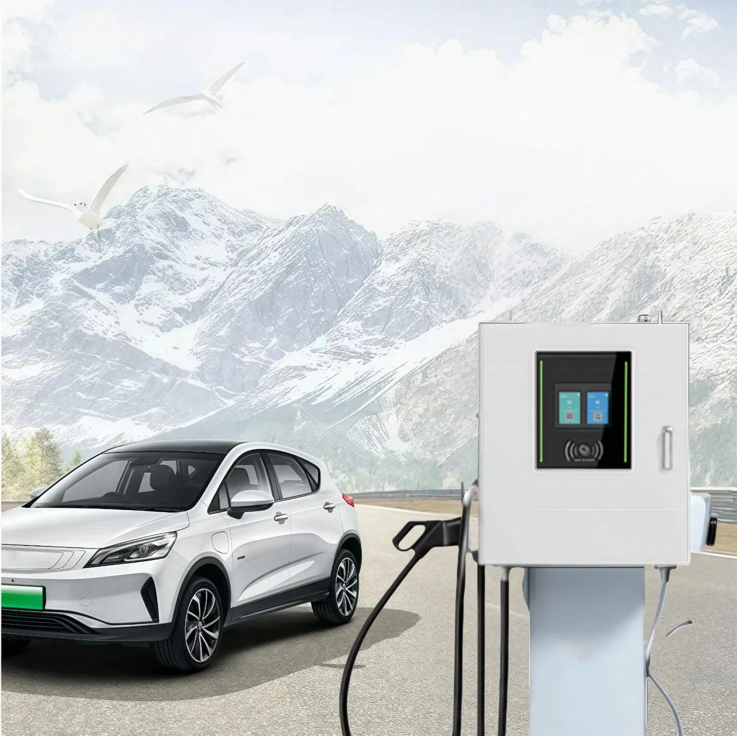 Guhe 40kw Electric Vehicle Charger Charge Fleet Charging Infrastructure CCS1 CCS2 Chademo Gbt Standard