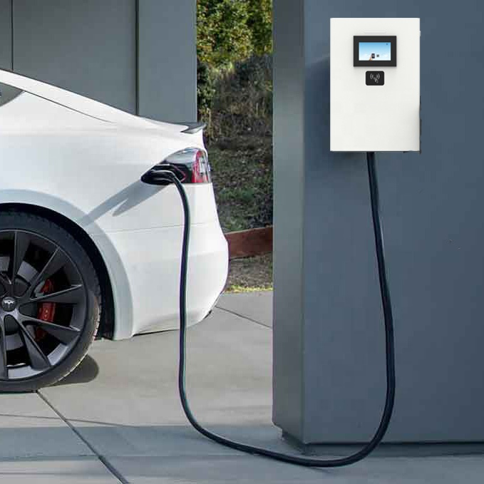 Wall Mounted DC Fast EV Charger Infrastructure 30kw 40kw Workplace Public CCS Charger Level 2 Car Charging Station Ocpp 4G WiFi