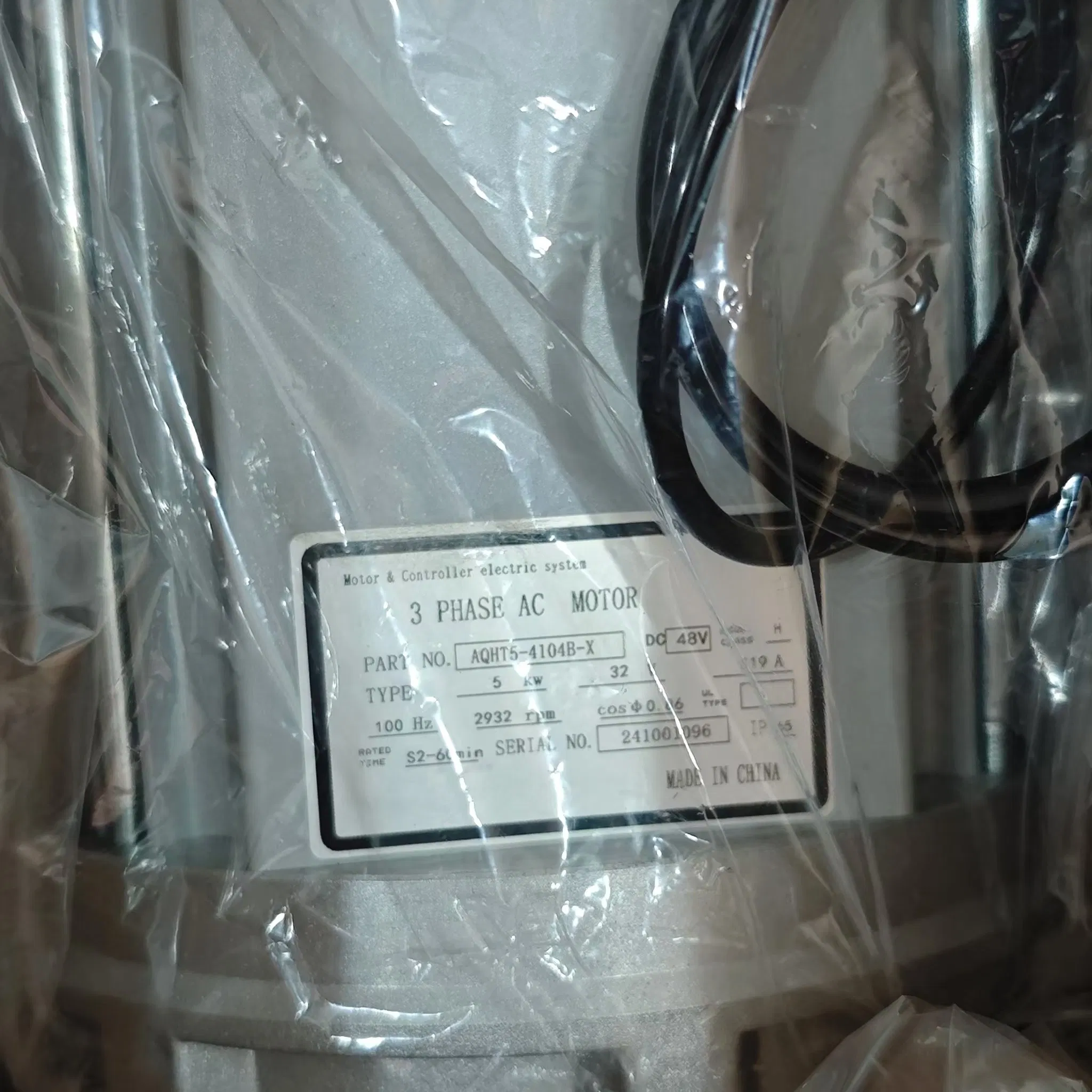 48V 5kw AC Motor with Brake Aqht5-4104b-X Electric Lvtong Golf Cart Parts 5kw Electric Motor for EV Car Conversion Kit