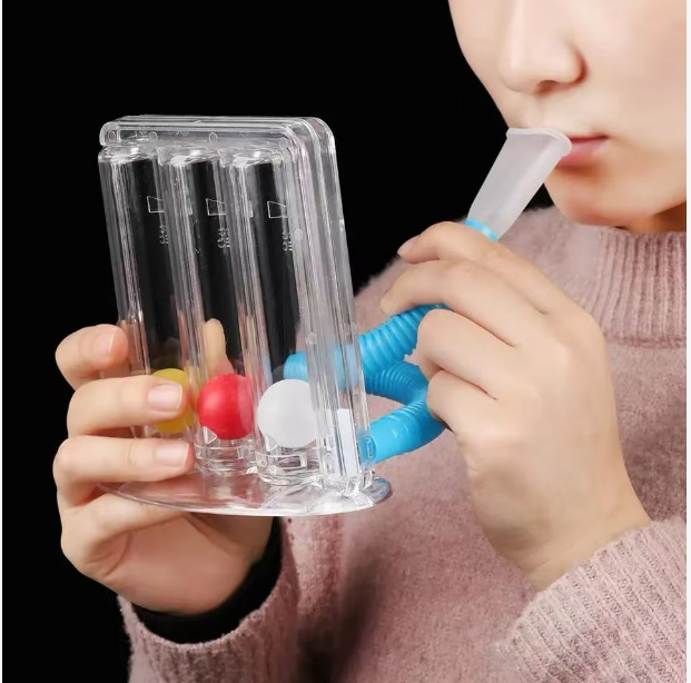 Lung Exercise Device Respiratory Exerciser 3 Ball Spirometer Plastic Medical Incentive Breathing