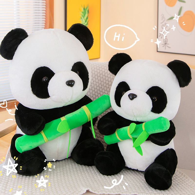 Bamboo Panda Doll Hug Bamboo Panda Transformed Into Plush Toy National Treasure Huahua Giant Panda Birthday Gift