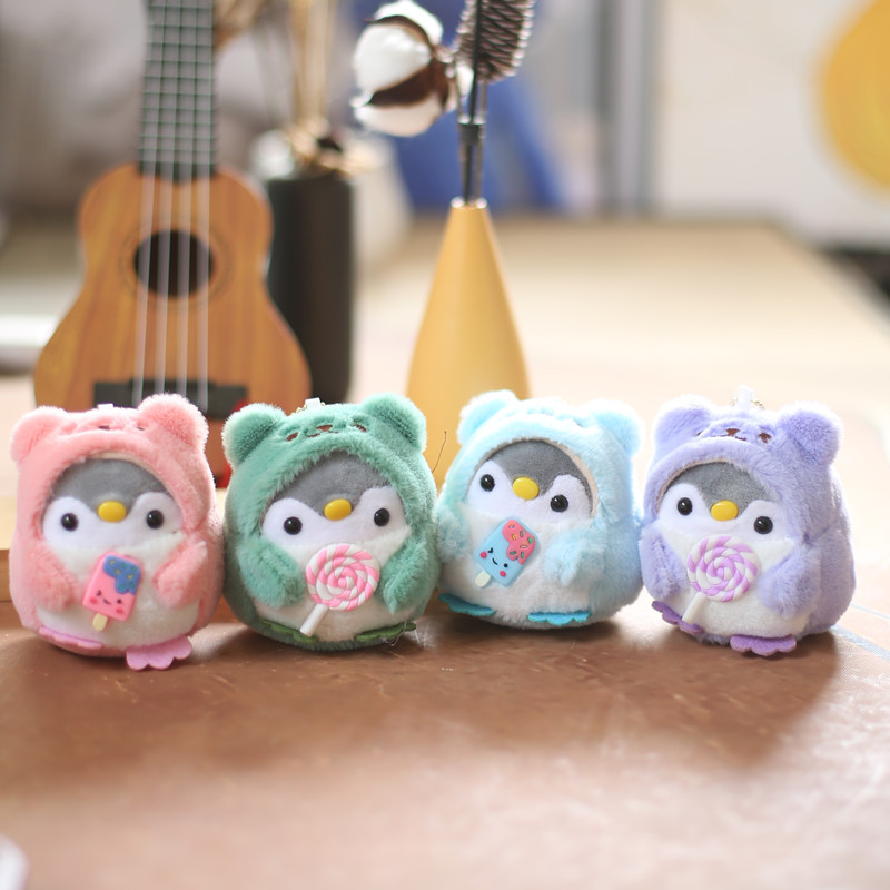 Wholesale Small Stuffed Animals Penguin Plush Key Chain Mini Kawaii Penguin Plush Keychain Bag Backpack Charm Decoration Pendant