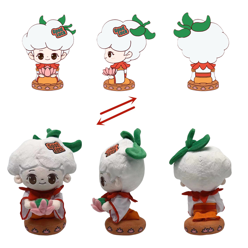 OEM Custom Soft Stuffed Cute Character Cartoon Figure Promotional Plush Figure Toy Customize Your Own Design