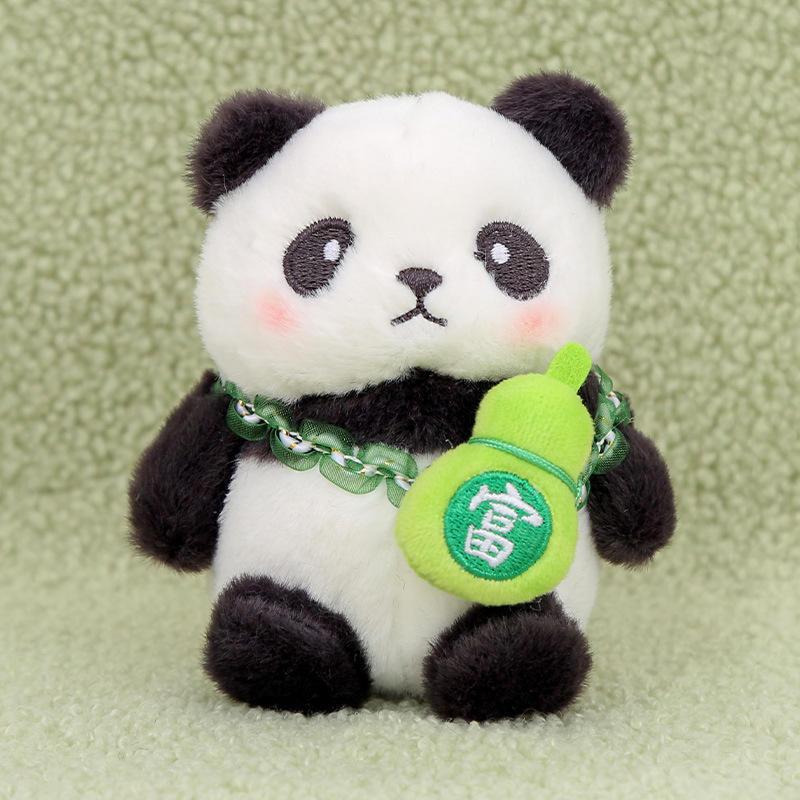Custom Panda Stuffed Animal Plush Toys in Green Bamboo Plushies Cute Zoo Souvenir Dollgift for Girls