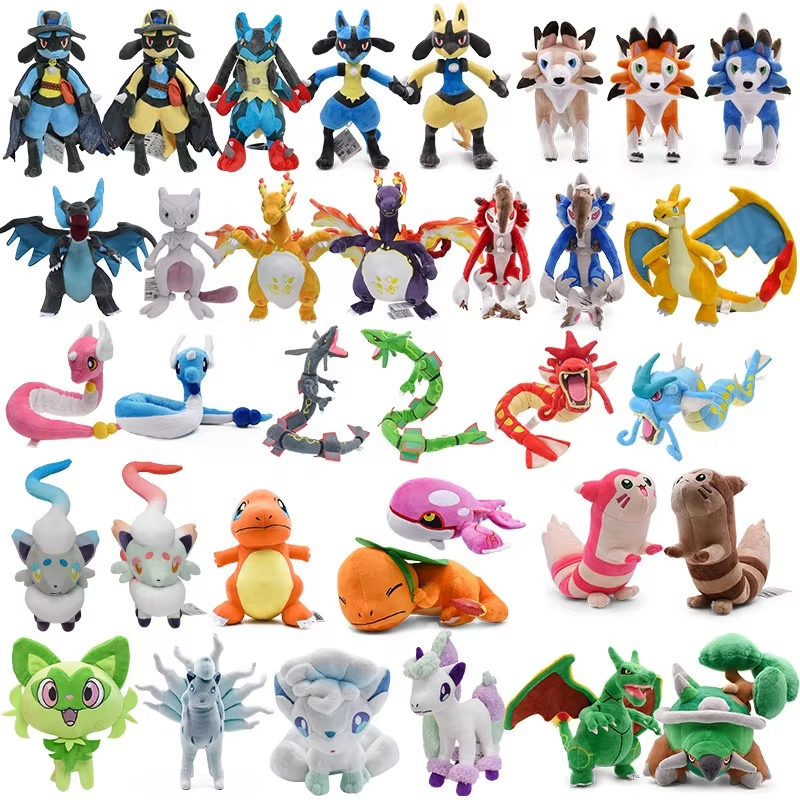 High Quality Direct Factory Cute Cartoon Pocket Monster Stuffed Animal Toy Classical Anime Pokeman Figure Doll Soft Plush Toy