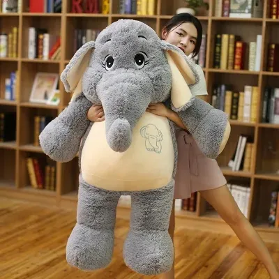 Giant Elephant Plush Toy Grey Color