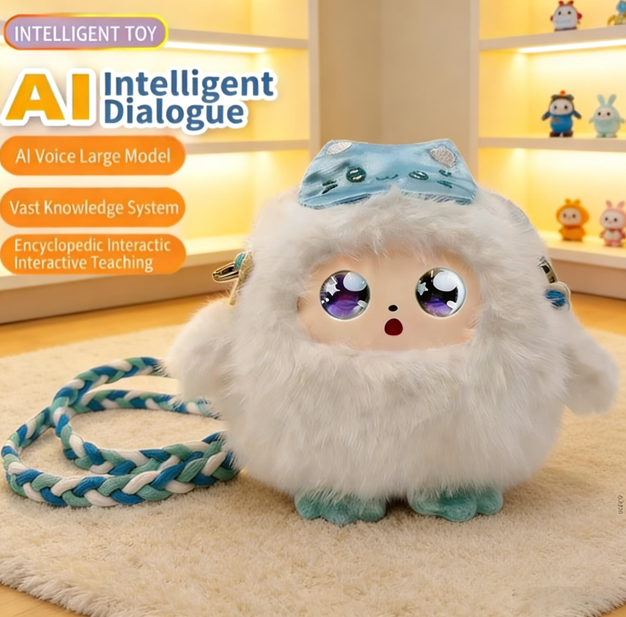 AI Companion Animal Plush Toy Super Soft PP Cotton Stuffed Doll Educational Custom Birthday Gift for Kids &amp; Maternity Baby