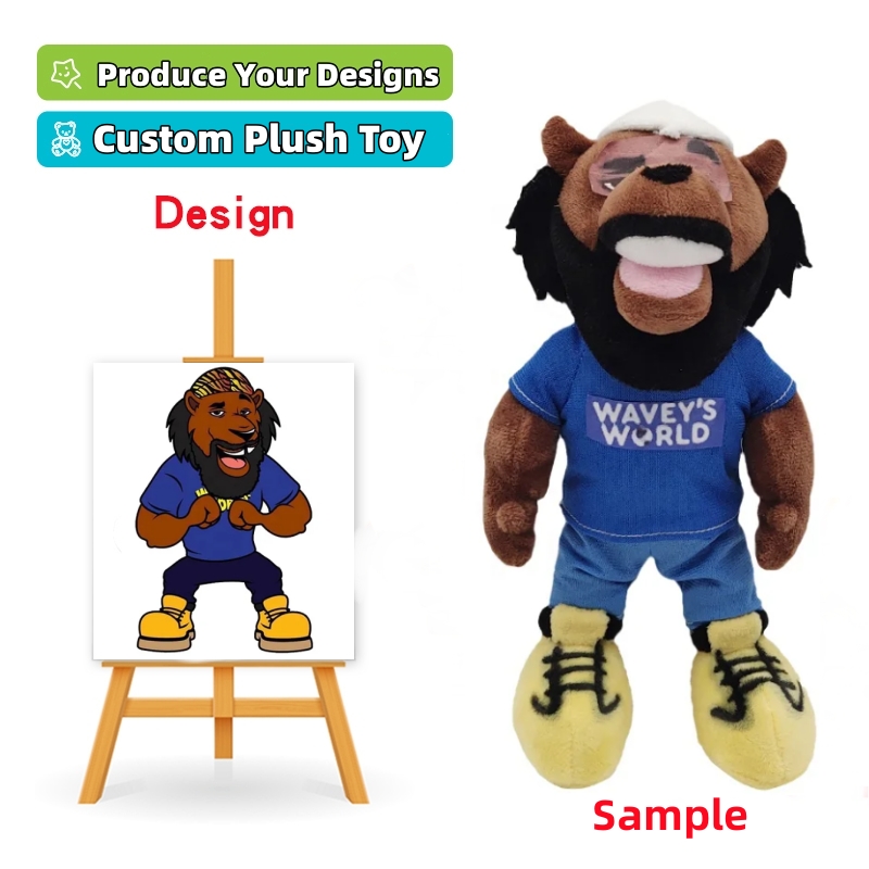 Low MOQ Customized Plush Self-made Cartoon Character Plush Toys