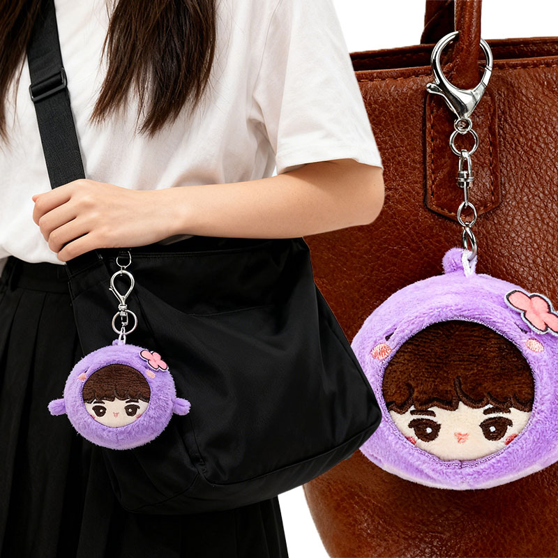 OEM ODM Custom Cute Manga Anime Plush Keychain Toys Pendant Doll Juguetes Mini Stuffed Custom Blind Box Plush Keychain