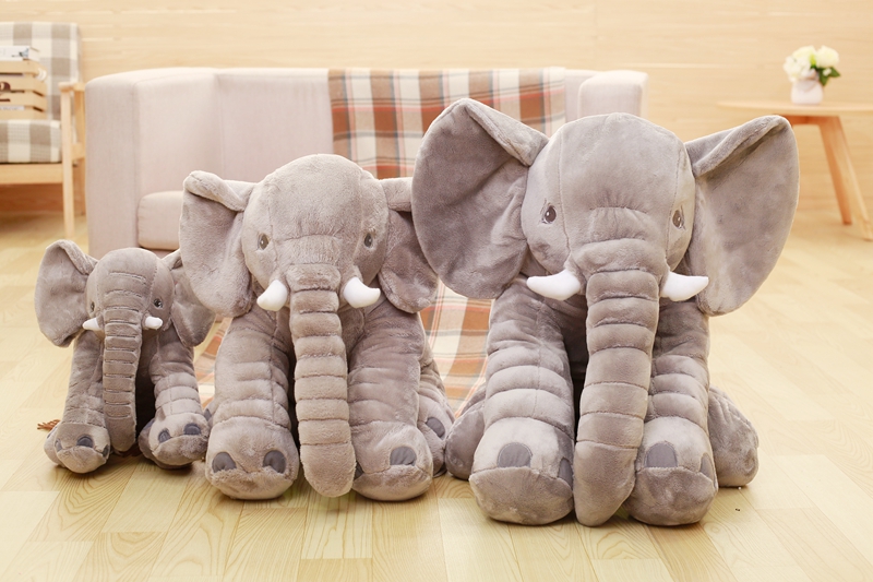 Best Selling 40cm Super Soft Stuffed Elephant Pillow Action Figure Comfort Toy for Baby Children PP Cotton Filled Plush Toy Gift