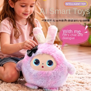 AI Interactive Talking Educational Figural Rabbit Plush Doll Multilingual Dialogue Super Soft Plush Boxes for Ages 14
