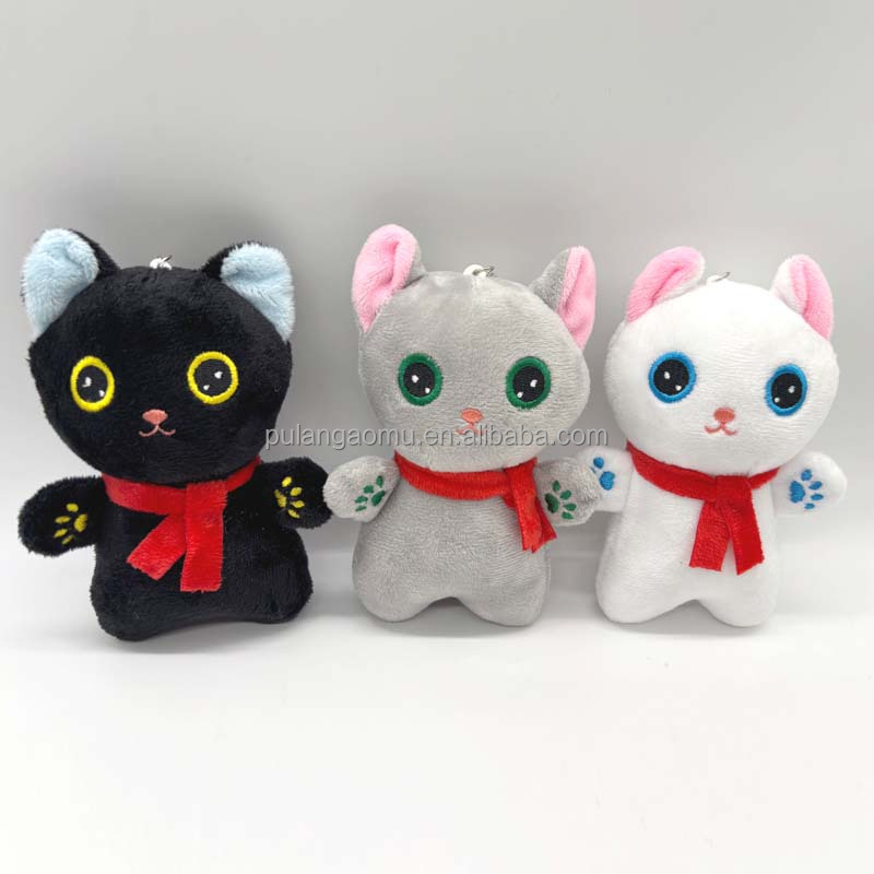 Wholesale New Small Size Plush Kitty Stuffed Animal Design Plush Keychain Toy for Holiday or Birthday Gifts