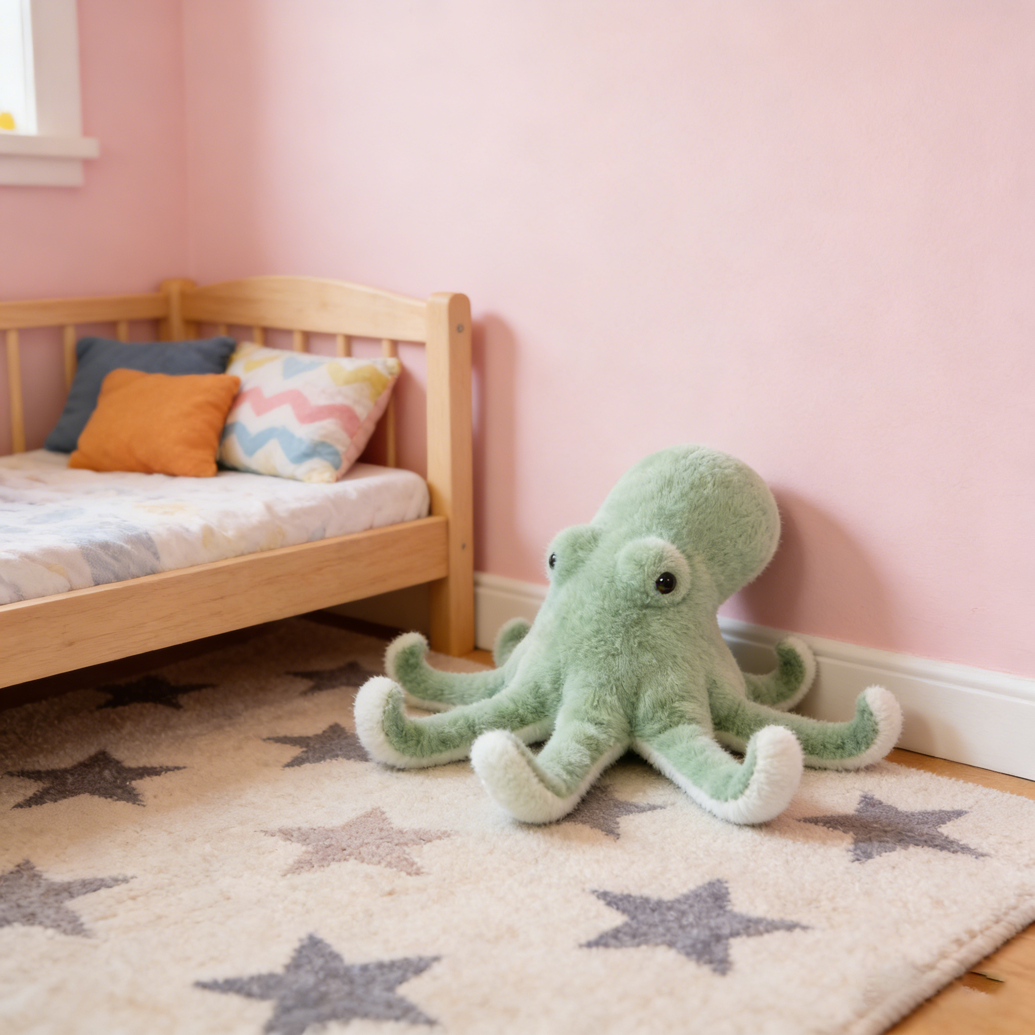 Custom Animal Plush Toy Customizable Green Octopus Plush Wholesale Retail Eco-Friendly Fabric Custom Animal Plush Toy