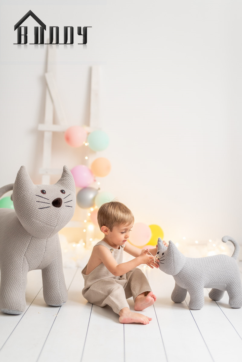 Cat Toy Kids Handmade Cat Stuffed Plush Toy for Women Kids Cat Lover Christmas Gift