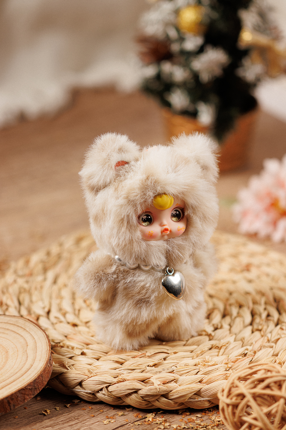Yumi Wonderful Words Yomi Animal-Themed Plush Stuffed Figure 1/6 Scale Rotatable Eyes Kawaii Collectible Unisex Keychain Toy Box