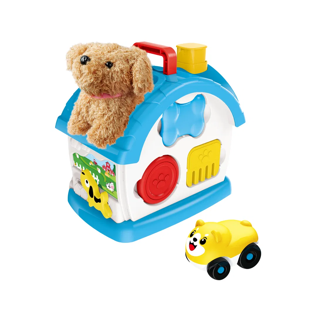 Plush Dog Activity House for Kids Aged 0-7 Years Educational Toys