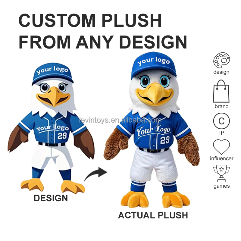 Custom Plushie Mascot High Quality Custom Stuffed Animal Sport Event Club Mascot Plush Toys Custom Plush Toy
