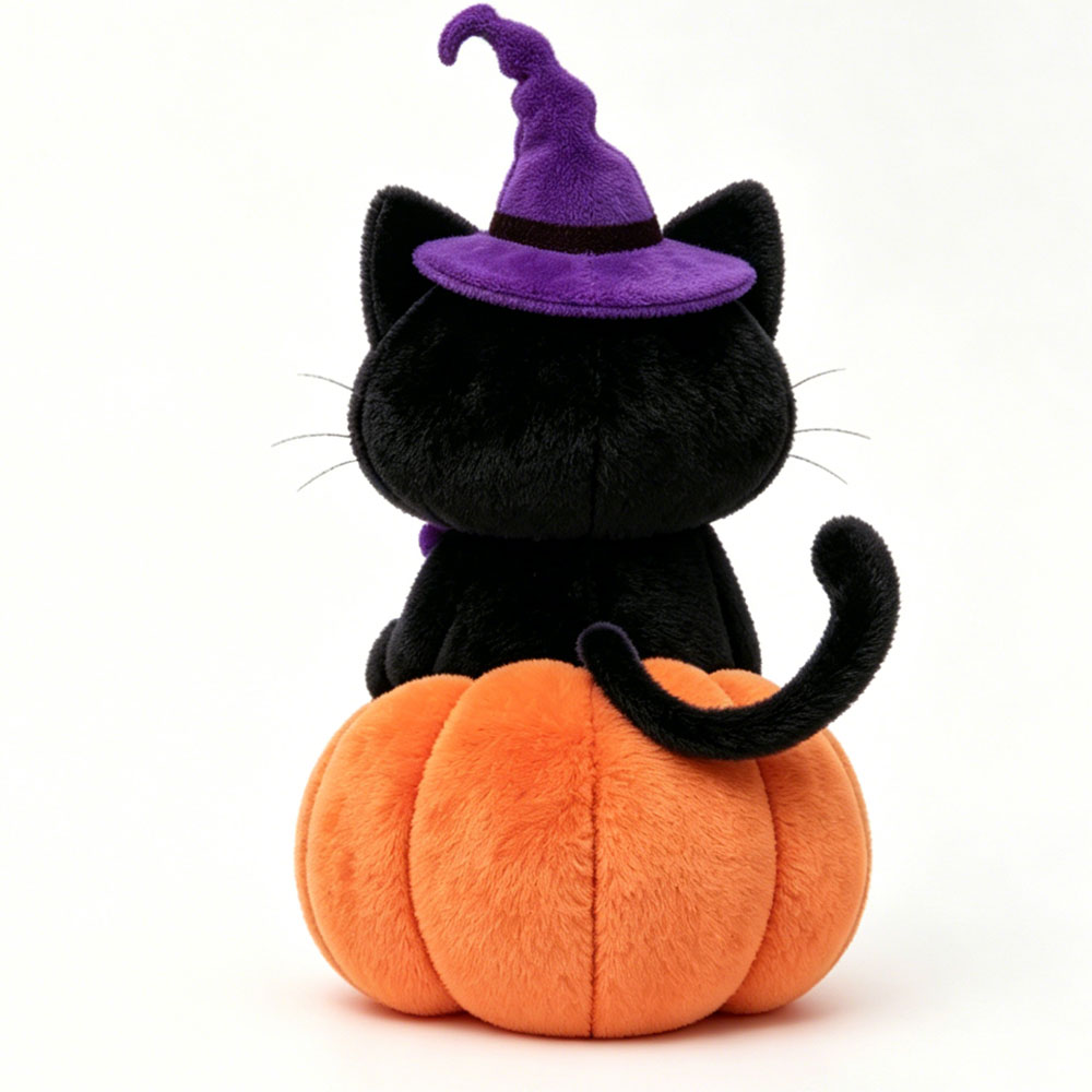Custom Halloween Plush Toy OEM ODM Witch Hat Delicate Stuffed Animal for Holiday Decoration Fans Souvenir Cosplay Kids Gift