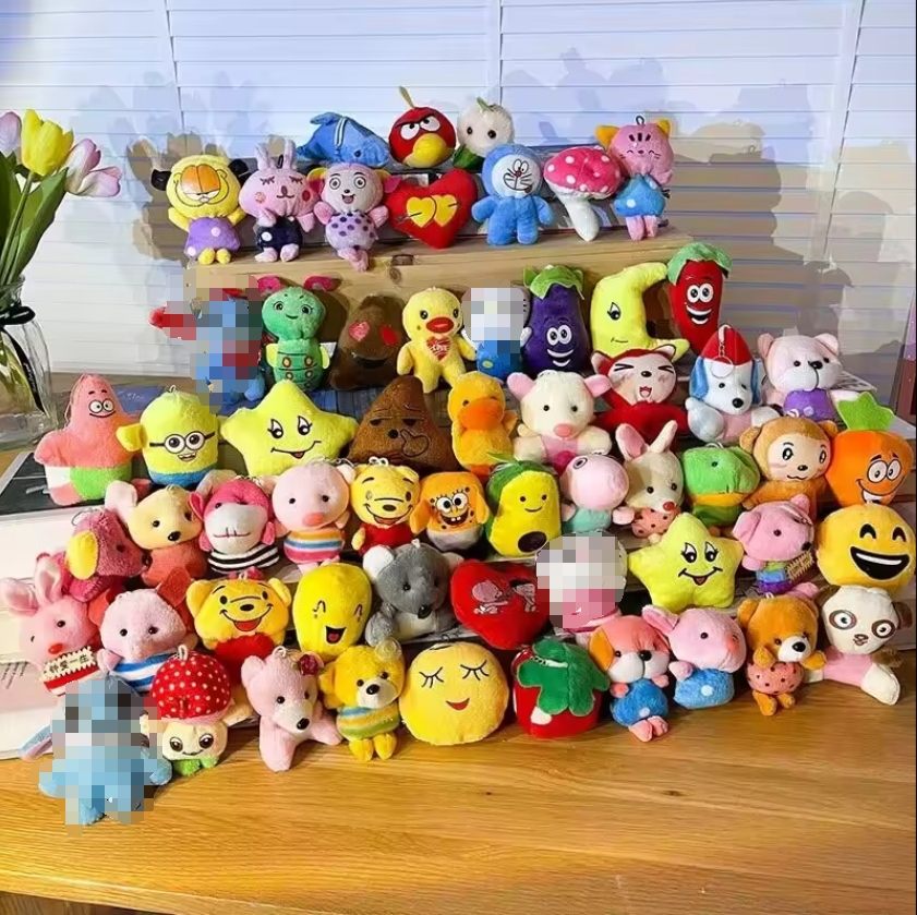 Factory Direct Price Mini Key Pendant Plush Toy Multiple Stuffed Animal Toy Creative PP Cotton Home Bag Decoration Plush Toy
