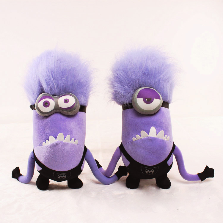 Purple Evil Minion Plush Doll Despicable Me Mutant Minion Stuffed Toy Soft Cartoon Figure Collectible Gift for Kids