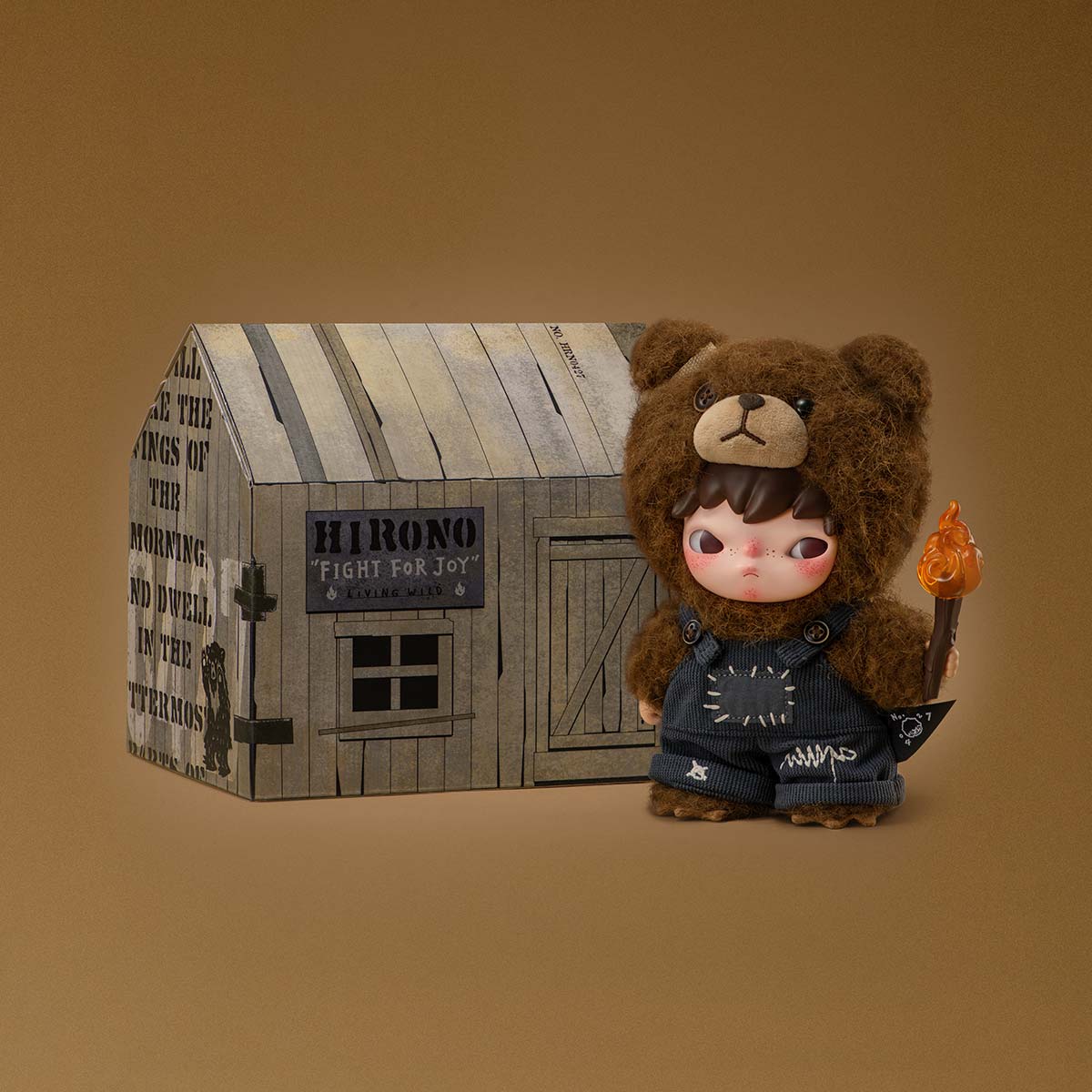 Genuine Hironoo Living Wild Fight for Joy Limited Edition Plush Doll Collectible Art Figure Gift Box
