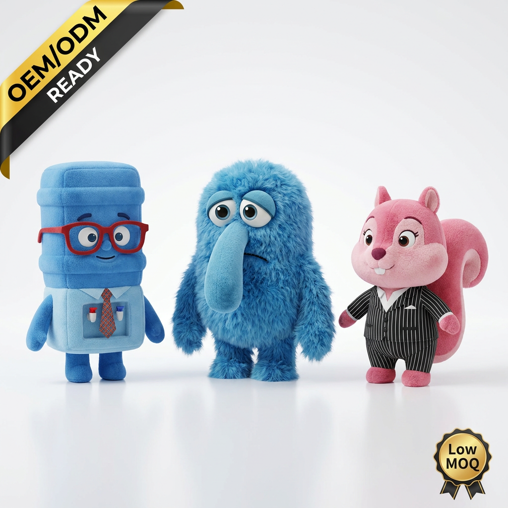 Wholesale Bulk Figures Kids Kawaii Soft 3D Mascots Promotional Gift Stuffed Animals Custom Plush Toy for Corporate Events