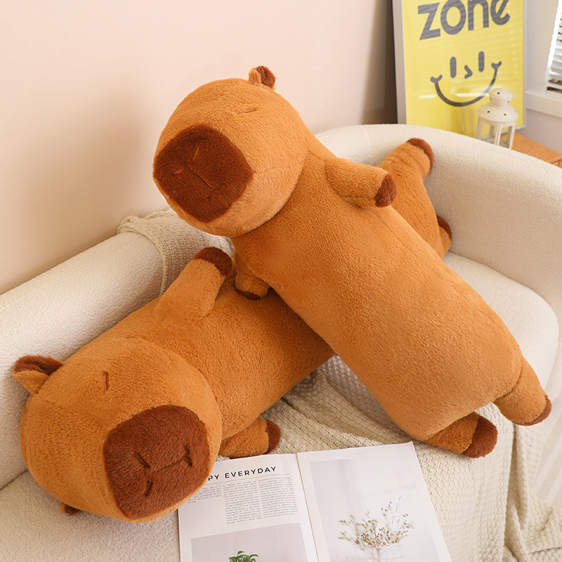 Wholesale Price OEM Manufacturer Personalized Doll Custom Design Super Soft Stuffed Animals Cute Cartoon Strip Giant Plush Capybara Pillow Toys Factory