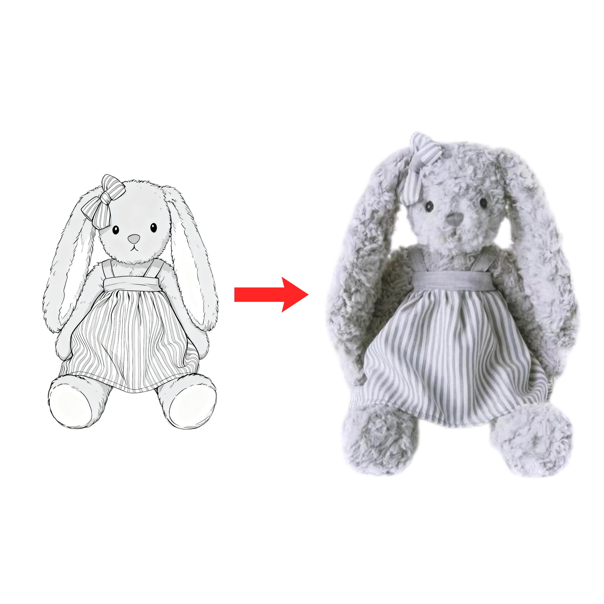 New Style Customize Large Popular Choice Grey Soft Rabbit Plush Toys Kids Friendly Stuffed Animals Plush Toys Christmas Present